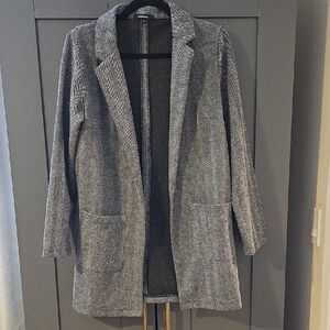 Ambiance Gray Herringbone Blazer